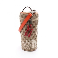 GUCCI×THE NORTH FACE GG帆布斜背肩背包 679760 公尺棕色