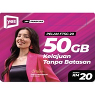 YES Prepaid FT5G -50gb Highspeed Uncap Data Sim with unlimited call- Vip number available to choose
