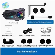 【SPGH】 MOFOX Y12 Pro Motorcycle Helmet Intercom Headset With Music Share For 2 Rider Hands-F Hot
