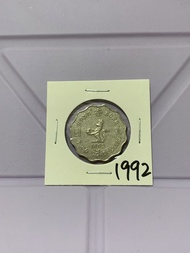 （1992貳圓膽幣）香港硬幣英女王伊麗莎白二世，十二邊形 1992年波浪形二元Government of Hong Kong Queen Elizabeth ll 1992 $2