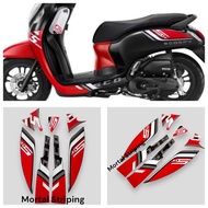 STIKER STRIPING MOTOR SCOOPY SPORTY 2023 HITAM MERAH