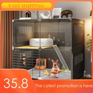 PETORIA Rabbit Cage Household Rabbit Cage Indoor Splash-Proof Cat Cage Villa Large Rabbit House