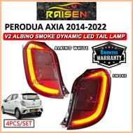 Perodua Axia 2014-2022 V2 Albino Smoke Dynamic Light Bar Tail Lamp (VERSION 2)