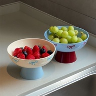 Bow Fruit Tray Household Living Room Coffee Table High-Value Drain Tray Dried Fruit Tray Snack Tray 