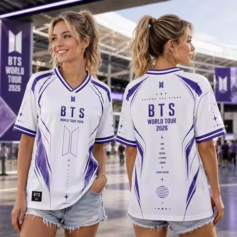 BTS World Tour 2026 Beyond The Stage Jersey Shirt Kpop Football Shirt 2026 Summer Men Women Sports B