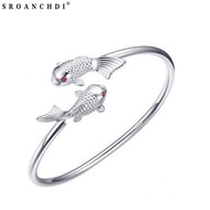 sroanchdi fish banglejewellery original 999 silver fish adjustable bracelet 999sterling bracelet hig