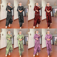 Jusi Dress Viral Dress Satin Silk Premium Gamis Wanita Dewasa Kekinian Elsyifa Dress By Khastara Dre