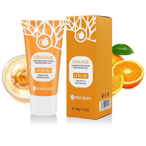 Orange Enzymes Exfoliating Gel Mild Exfoliation Moisturizing Brighten Skin Tone Facial ＆ Body Cleans