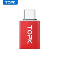 TOPK USB 2.0 Type-C OTG Adapter Type C USB C Male To USB Female Converter For Macbook Xiaomi Samsung S20 USBC OTG Connector