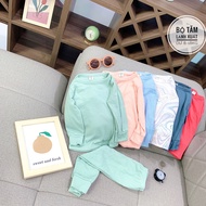 Long-sleeved wool toothpick set for boys and girls 8-18kg, soft fabric, 4-way stretch, many colors t