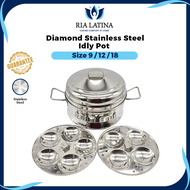 Ria Latina Diamond Stainless Steel Idly Pot Idli Maker Kitchenware Periuk Idli Peralatan Dapur