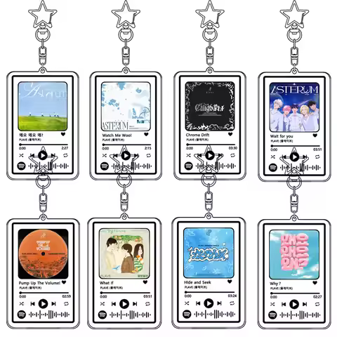 Plave Music Keychain Men's Group Virtual Idol Student Star Surroundings Decorate Accessories Keychai