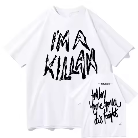 Y2K I'm A Killah Lady Gaga T-shirts Fashion Cotton Unisex Casual Printed Short Sleeve T Shirts Tees 
