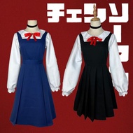 東山小紅cosplay服裝電鋸人cos服 日系藍色 黑色cos制服廠家