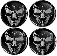 Car Sticker for Hub Caps Hub Caps Hub Cap Wheel Hub Cover Wheel Sticker 70 mm Black Skull A 9270