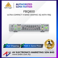 BEHRINGER MINIFBQ FBQ800 Ultra-Compact 9-Band Graphic Equalizer with Feedback Detection System