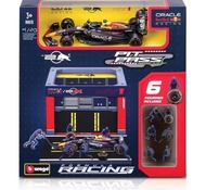 比美高1/43 f1賽車紅牛rb20 1號max Verstappen維斯塔潘帶維修站p房換輪胎人偶