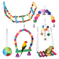 YU Bird Foraging Toy Parrot Toy Parakeet Ladder Bridge Bird Swing Toy Bird Chew Toy