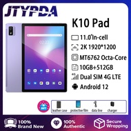 【Free Tablet Protective Case】11.0 Inch Xiaomi HD Screen Tablet K10 Android 12.0 [10GB RAM 512GB ROM] Dual SIM Card 4G LTE WiFi 2.4/5G Tablet Murah Android