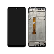 ต้นฉบับสำหรับ OPPO A15 A15S CPH2185 CPH2179 ชิ้นส่วนจอสัมผัสแอลซีดีของเครื่องแปลงดิจิทัล มีกรอบสำรอง