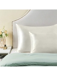 2 Pcs Silk Satin Pillowcase For Hair And Skin, Slip Pillow Cases Set Of 2, Cooling Pillow Covers Wit