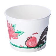 ถ้วยกระดาษขาว520มล. ลายไก่ (แพ FEST CHOICE PL005
