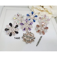 (KB933) KOREA HIGH GRADE 2IN1 KLIP ZIRCON BROOCH TUDUNG