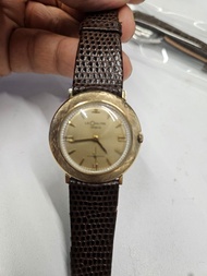 【古董老錶】1950年代 積家 LeCoultre 14K金 手動上鍊男錶（飛碟 Disco Volante / 網狀刻紋錶圈 / 單錶）