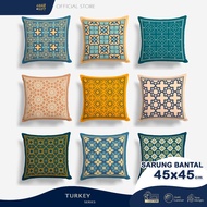 Minimalist Turkish Motif Sofa Cushion Cover 45x45 cm Abstract Turkey Pattern Ramadhan Morocco Middle