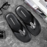 Romenaco Men's Flip Flops R220 Black – Comfortable Synthetic Casual Sandals Size 38–43