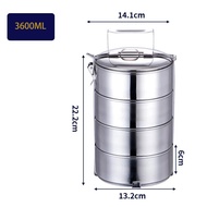 ปิ่นโต ปิ่นโตสแตนเลส กล่องข้าว กล่องข้าวสแตนเลส304 กล่องอาหารกลางวัน กล่องสูญญากาศ 3/4/5 ชั้น กล่องเ