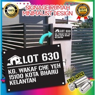 Signage Alamat Rumah Minimalist Design Double Layer