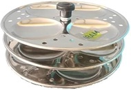 Idli Stand Stainless Steel Plates Silver Idli Maker (3 Plates)