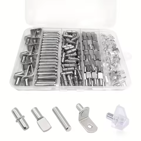 90pcs Cabinet Shelf Pegs, 5mm Shelf Pins, Metal Shelf Bookshelf Pegs, Shelf Pin Shelf Holder, Shelf 