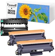 Yowell 2 x TN2510XL and 1 x DR2510 drum compatible with Brother TN2510XL DR-2510 drum unit for Broth