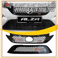 Perodua Alza 2018-2021 Front Grill Glossy Black Grilled Plug And Play Honeycomb