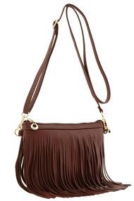 Small Fringe Crossbody Bag with Wrist Strap