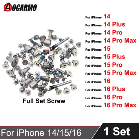 For Apple iPhone 14 15 16 Plus Pro Max Series Full Complete Set Screw Motherboard Frame With Bottom 
