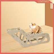 [Lovoski2] Hamster House Hideouts, Hamster Ladder, Landscaping Exploration Toy Cage Accessories Wood