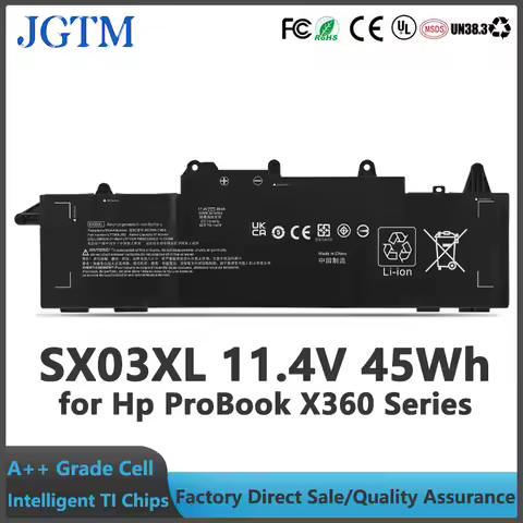 SX03XL 11.4V 45Wh Laptop Battery Replacement for HP ProBook X360 435 G7 G8 G10 1F3G6EA 1F3G9EA 1Q2W3