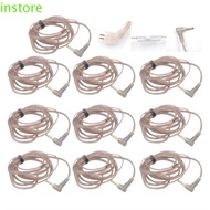 INSTORE KZ Earphones Cord Silver Plated 3.5mm 2Pin Cable Twisted Cable Upgrade Oxygen-Free Copper ZS10 Earphone Wire