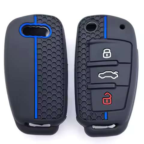 3 Buttons New Silicone Key Case Cover Shell for Audi A4 B7 A6 C6 4f 8v A3 8p A1 A3 Remote Key Holder