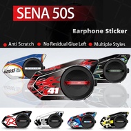 SENA 50S Headphone Protective Stickers Motorcycle Earphone Decorative Decal