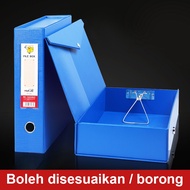 Kotak fail , buku belakang 88 milimeter, kotak fail fail plastik A4 dengan gelang tarik dan kait, ka