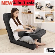 NEW Foldable Sofa Chair Foldable Reclining Chair Lying Folding Bed Adjustable Cushion Pillow Lazy Sofa Tatami Removable