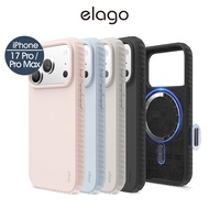 < elago > iPhone 17 Pro/Pro Max Magnetic Anti-Slip Anti-Drop Ridge Silicone Phone Case (Camera Butto