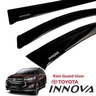 ♞Toyota Innova 2016-2021 Rain Guard Window Visor Door Sun Protection Black OEM