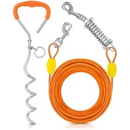Petbobi Dog Drawstring and Pile-30 Feet (About 9.1m) Heavy-Duty Cable with Spring, No Twisting, 16 I