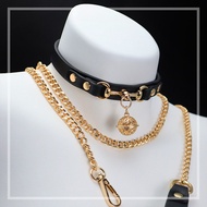 Small Bell Neckband Chain Collar Collar Collar Chain Leather Collar Necklace Collar Necklace ##[ = C