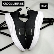 sepatu crocs slip on pria wanita hitam ukuran 38-45